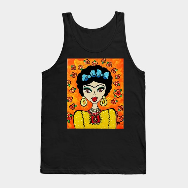 Fridi_baby naranja Tank Top by DoritaArtes